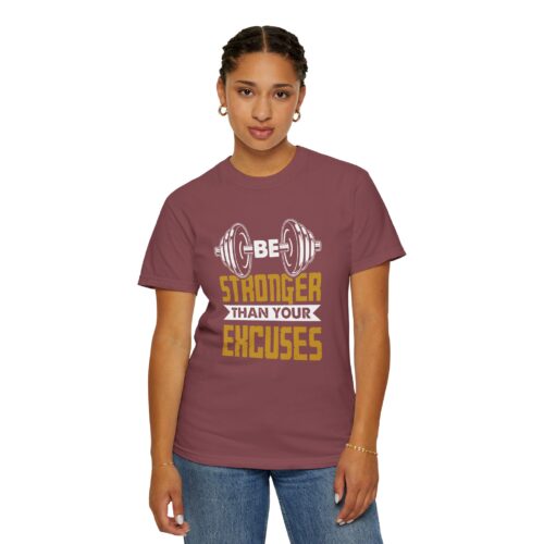 Motivational Fitness T-Shirt, Be Stronger Than Your Excuses, Workout Gear, Gym Shirt, Inspirational Apparel. - Image 13