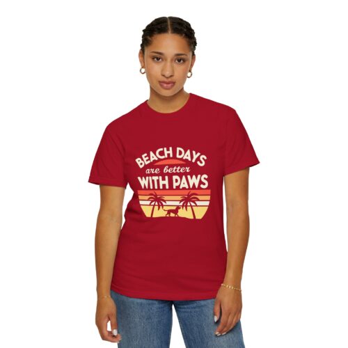 Beach Days Are Better with Paws Unisex T-Shirt | Pet Lover Gift, Summer Tee, Casual Wear, Beachwear, Dog Lover Apparel. - Image 21