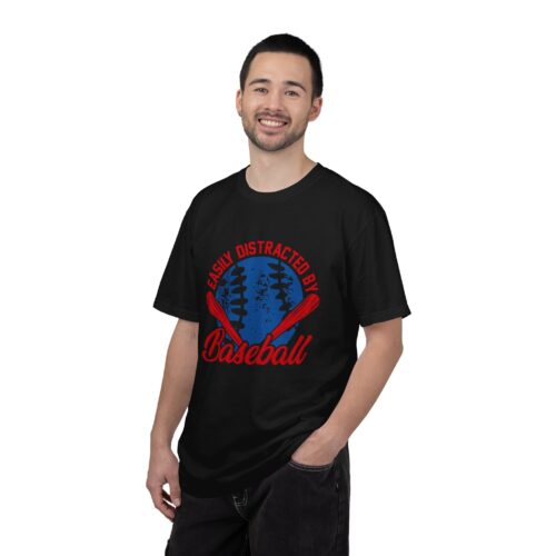Unisex Baseball T-Shirt - Easily Distracted by Baseball, Sporty Tee, Gift for Baseball Lovers, Summer Wear, Casual Apparel. - Image 19