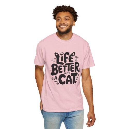 Life is Better with a Cat Unisex Tee, Cat Lover Gift, Animal T-Shirt, Cute Cat Shirt, Casual Wear for Cat Moms, Fun Pet Apparel. - Image 47