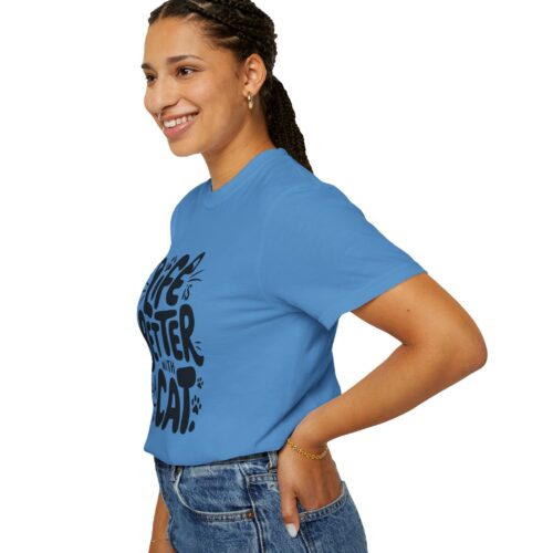 Life is Better with a Cat Unisex Tee, Cat Lover Gift, Animal T-Shirt, Cute Cat Shirt, Casual Wear for Cat Moms, Fun Pet Apparel. - Image 38