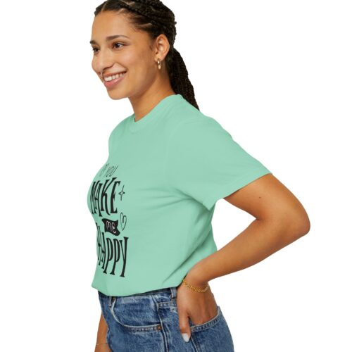 Joyful Message T-Shirt - You Make Me Happy - Gift for Friends, Casual Wear, Birthday Gift, Uplifting Apparel, Everyday Comfort. - Image 30