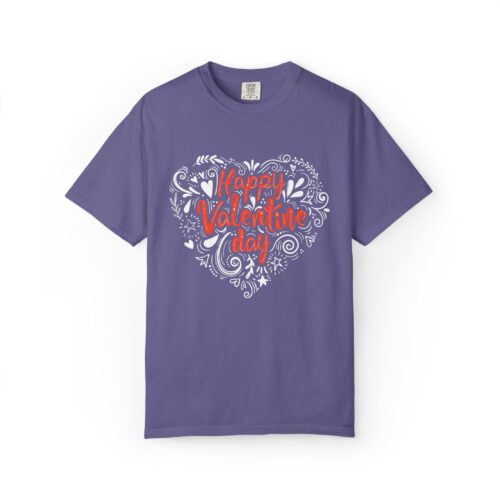 Happy Valentine's Day Unisex Garment-Dyed T-shirt, Love Shirt, Heart T-shirt, Couple's Gift, Cute Valentine's Tee, Casual Wear. - Image 33
