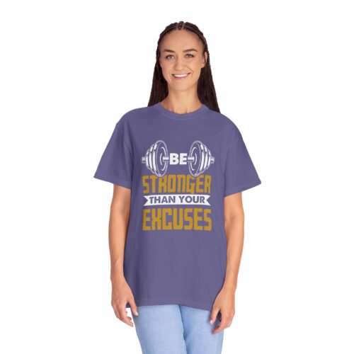 Motivational Fitness T-Shirt, Be Stronger Than Your Excuses, Workout Gear, Gym Shirt, Inspirational Apparel. - Image 44