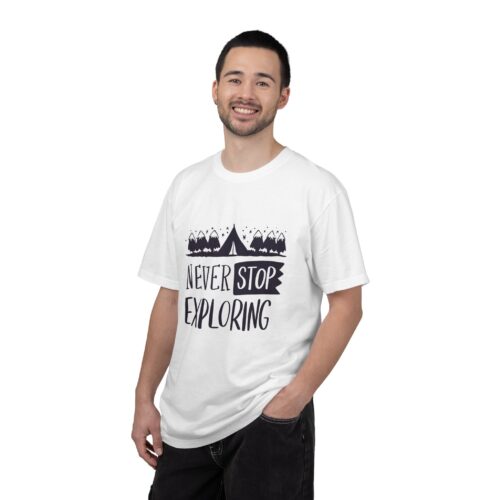 Adventure-Ready Garment-Dyed T-Shirt | Never Stop Exploring Graphic Tee, Camping Shirt, Travel Apparel, Nature Lover Gift. - Image 11