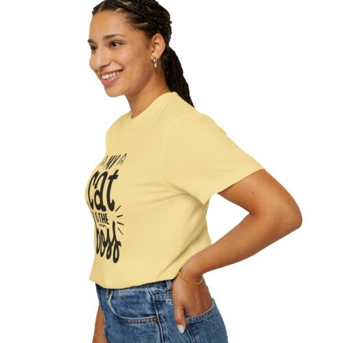 Cat Lover's Unisex Garment-Dyed T-Shirt - 'My Cat is The Boss'. - Image 14