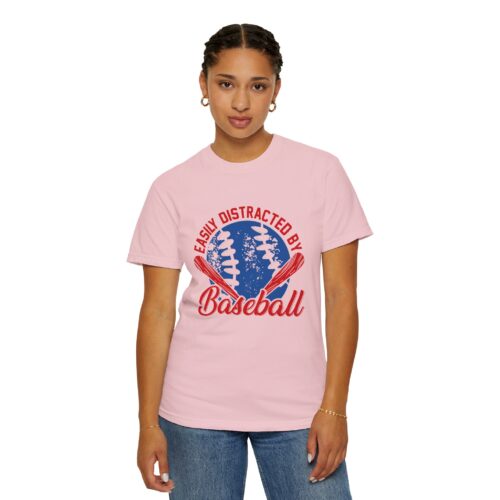 Unisex Baseball T-Shirt - Easily Distracted by Baseball, Sporty Tee, Gift for Baseball Lovers, Summer Wear, Casual Apparel. - Image 53