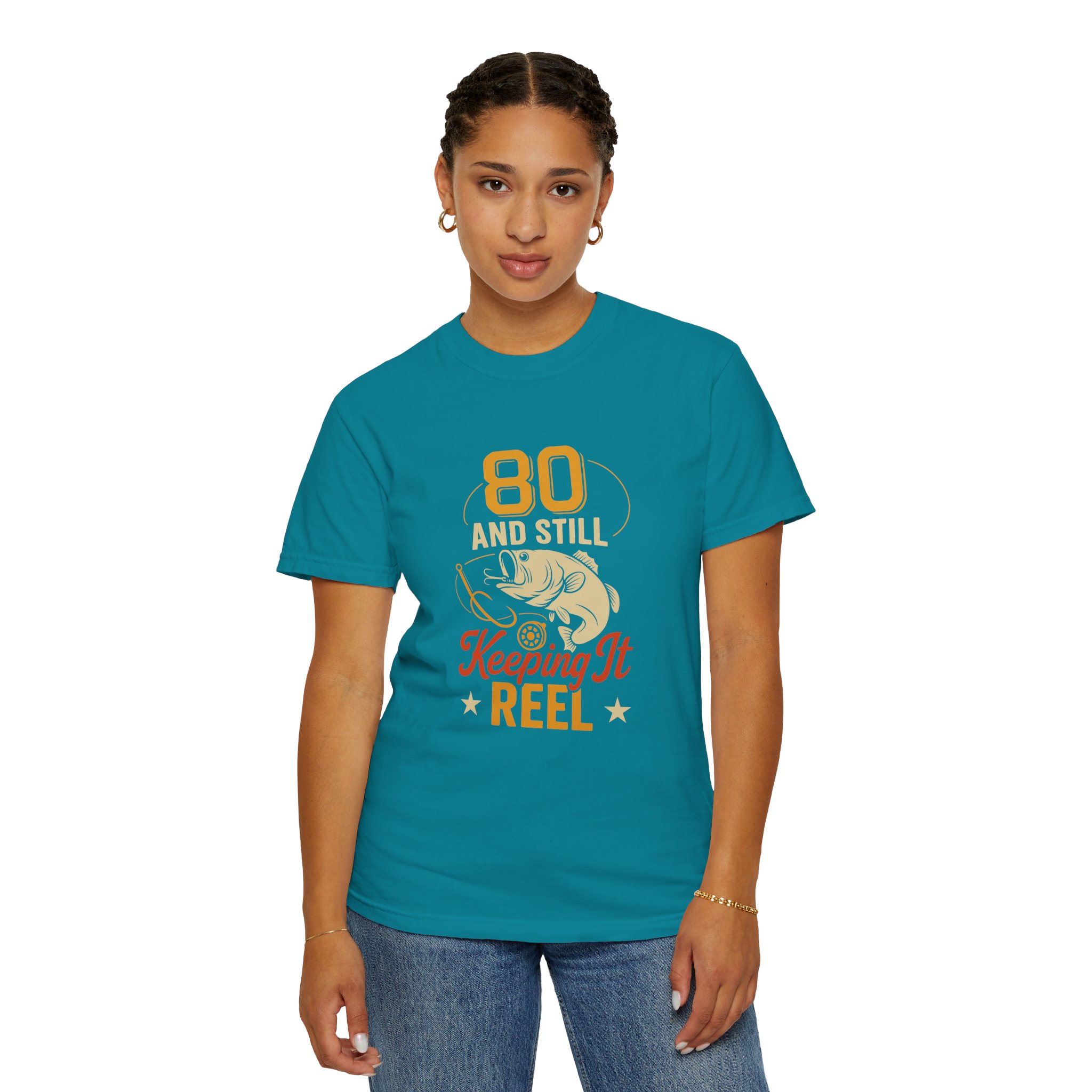 Funny Fishing T-Shirt, 80 and Still Keeping It Reel, Perfect for Birthdays, Father's Day Gifts, Fishing Lovers, Casual Wear. - Image 37