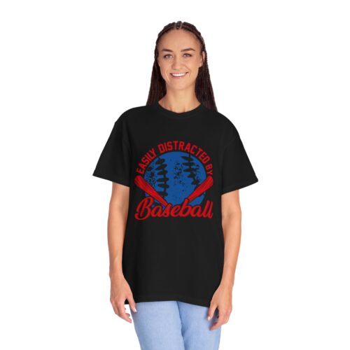Unisex Baseball T-Shirt - Easily Distracted by Baseball, Sporty Tee, Gift for Baseball Lovers, Summer Wear, Casual Apparel. - Image 20