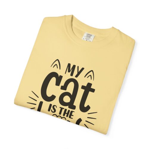 Cat Lover's Unisex Garment-Dyed T-Shirt - 'My Cat is The Boss'. - Image 10