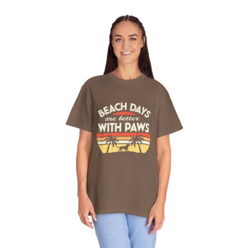Beach Days Are Better with Paws Unisex T-Shirt | Pet Lover Gift, Summer Tee, Casual Wear, Beachwear, Dog Lover Apparel. - Image 28