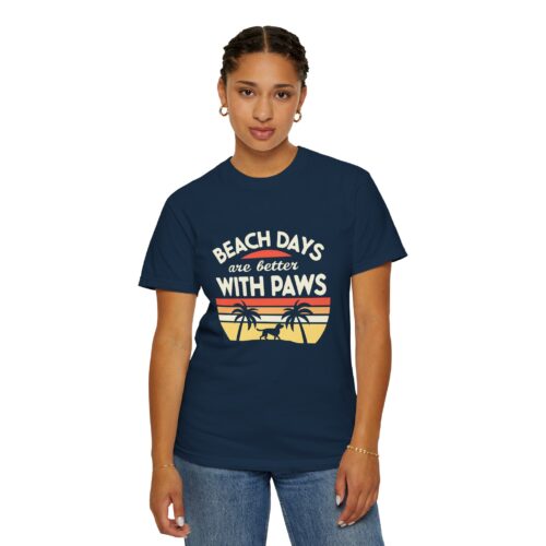 Beach Days Are Better with Paws Unisex T-Shirt | Pet Lover Gift, Summer Tee, Casual Wear, Beachwear, Dog Lover Apparel. - Image 45