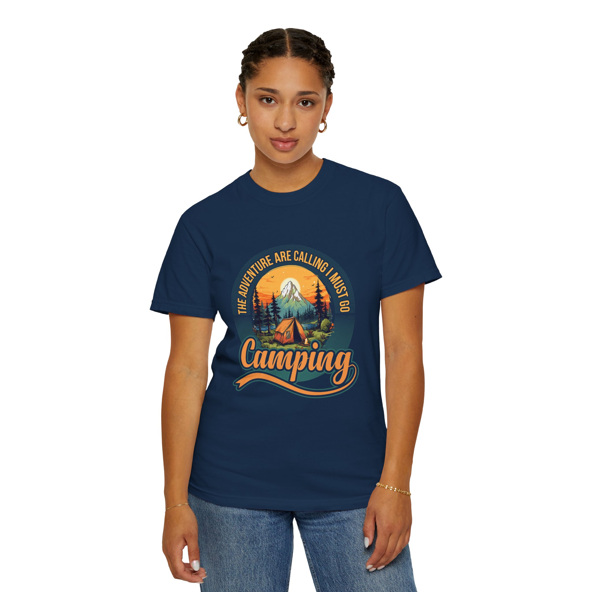 Adventure Camping T-Shirt, Unisex Garment-Dyed Tee, Camping Lovers Gift, Outdoor Adventure Shirt, Nature Graphic Tee. - Image 21
