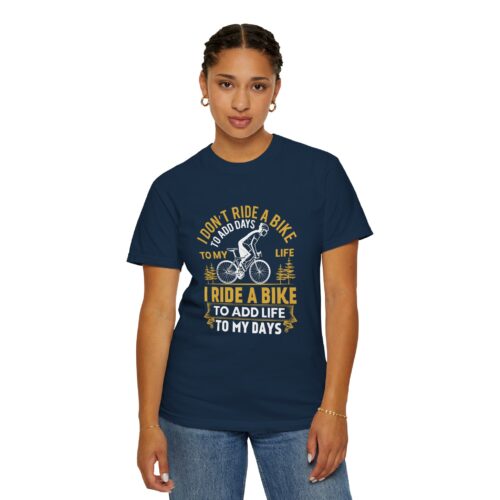 Adventure Awaits Garment-Dyed T-Shirt | Bike Lovers Gift, Outdoor Enthusiast Tee, Cycling Apparel, Unisex Casual Wear. - Image 37