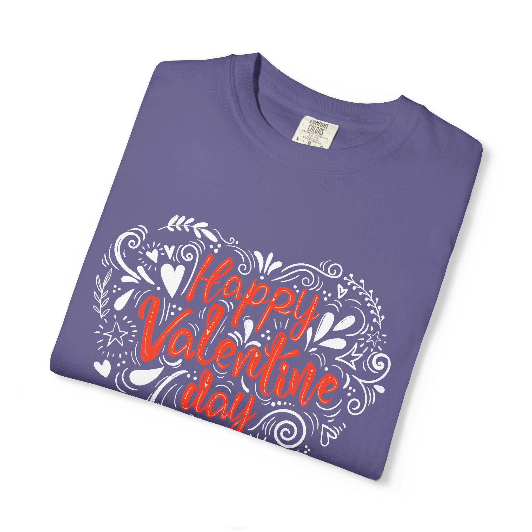 Happy Valentine's Day Unisex Garment-Dyed T-shirt, Love Shirt, Heart T-shirt, Couple's Gift, Cute Valentine's Tee, Casual Wear. - Image 34