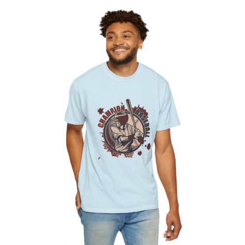 Championship Baseball T-Shirt for Sports Lovers, Unisex Garment-Dyed Tee for Athletes, Perfect Gift for Baseball Fans, Casual Wear. - Image 47