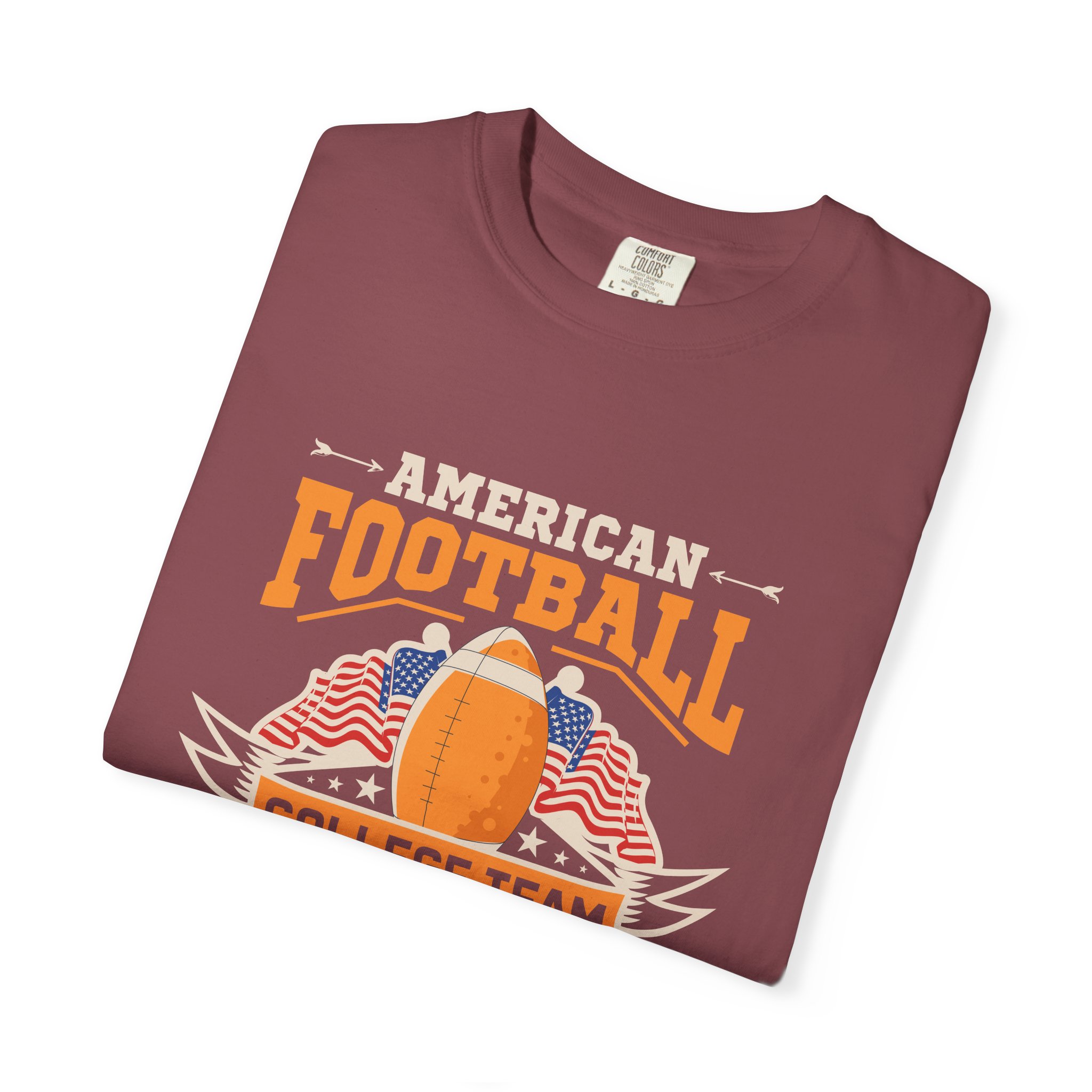 American Football Unisex Garment-Dyed T-Shirt, Perfect for Game Day, Sports Fan Gift, Tailgate Party, College Team Merchandise. - Image 42