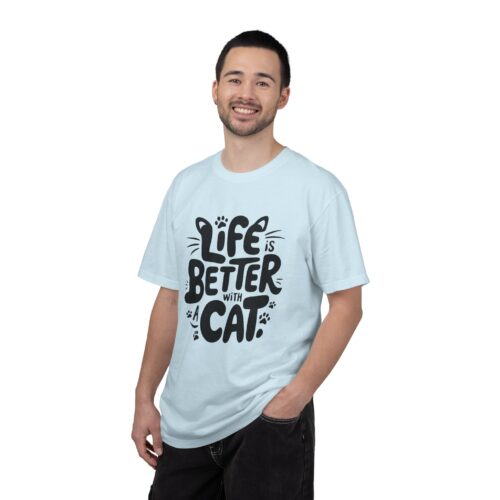 Life is Better with a Cat Unisex Tee, Cat Lover Gift, Animal T-Shirt, Cute Cat Shirt, Casual Wear for Cat Moms, Fun Pet Apparel. - Image 27