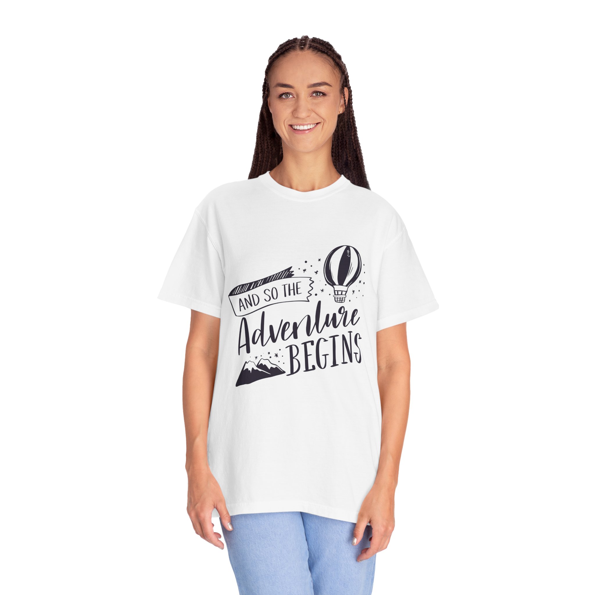 Adventure Begins Unisex T-Shirt, Travel Tee, Gift for Wanderlust, Adventure Apparel, Casual Wear, Explorer Top. - Image 4