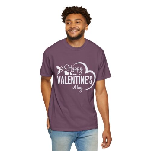 Unisex Garment-Dyed T-shirt for Valentine's Day, Cute Couple Shirt, Love-themed Tee, Perfect Gift, Holiday Apparel. - Image 31