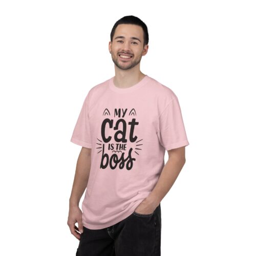 Cat Lover's Unisex Garment-Dyed T-Shirt - 'My Cat is The Boss'. - Image 43
