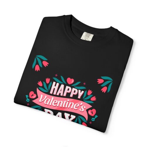 Unisex Valentine’s Day T-shirt, Cute Floral Graphic Tee, Gift for Him or Her, Casual Wear, Trendy Love Shirt. - Image 10