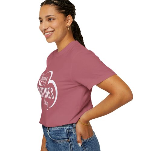 Unisex Garment-Dyed T-shirt for Valentine's Day, Cute Couple Shirt, Love-themed Tee, Perfect Gift, Holiday Apparel. - Image 46