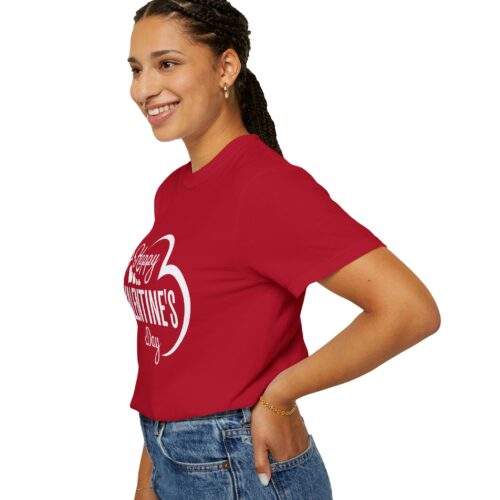 Unisex Garment-Dyed T-shirt for Valentine's Day, Cute Couple Shirt, Love-themed Tee, Perfect Gift, Holiday Apparel. - Image 6