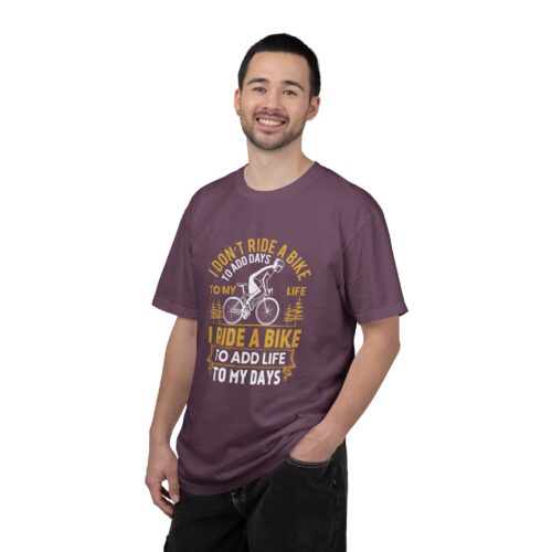 Adventure Awaits Garment-Dyed T-Shirt | Bike Lovers Gift, Outdoor Enthusiast Tee, Cycling Apparel, Unisex Casual Wear. - Image 11