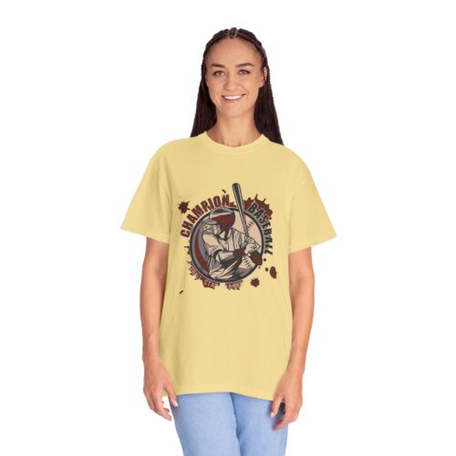 Championship Baseball T-Shirt for Sports Lovers, Unisex Garment-Dyed Tee for Athletes, Perfect Gift for Baseball Fans, Casual Wear. - Image 4