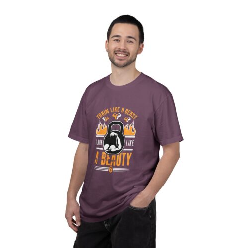 Beast & Beauty Gym T-shirt, Motivational Workout Shirt, Fitness Apparel, Gift for Gym Lovers, Unisex Tee. - Image 3