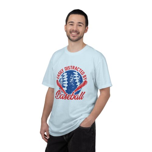 Unisex Baseball T-Shirt - Easily Distracted by Baseball, Sporty Tee, Gift for Baseball Lovers, Summer Wear, Casual Apparel. - Image 43