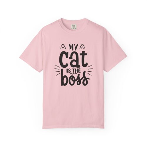 Cat Lover's Unisex Garment-Dyed T-Shirt - 'My Cat is The Boss'. - Image 41
