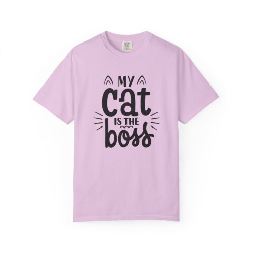 Cat Lover's Unisex Garment-Dyed T-Shirt - 'My Cat is The Boss'. - Image 25