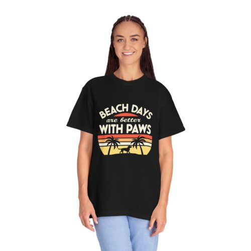Beach Days Are Better with Paws Unisex T-Shirt | Pet Lover Gift, Summer Tee, Casual Wear, Beachwear, Dog Lover Apparel. - Image 4