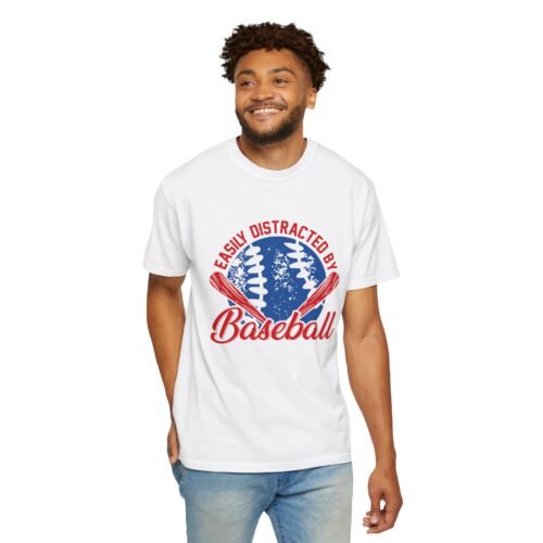 Unisex Baseball T-Shirt - Easily Distracted by Baseball, Sporty Tee, Gift for Baseball Lovers, Summer Wear, Casual Apparel. - Image 15