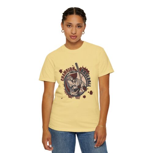 Championship Baseball T-Shirt for Sports Lovers, Unisex Garment-Dyed Tee for Athletes, Perfect Gift for Baseball Fans, Casual Wear. - Image 5
