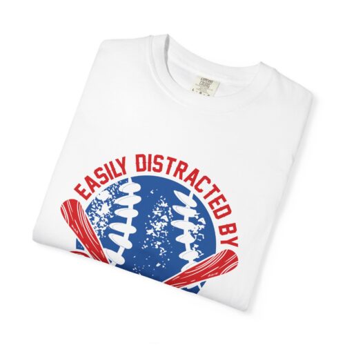 Unisex Baseball T-Shirt - Easily Distracted by Baseball, Sporty Tee, Gift for Baseball Lovers, Summer Wear, Casual Apparel. - Image 10