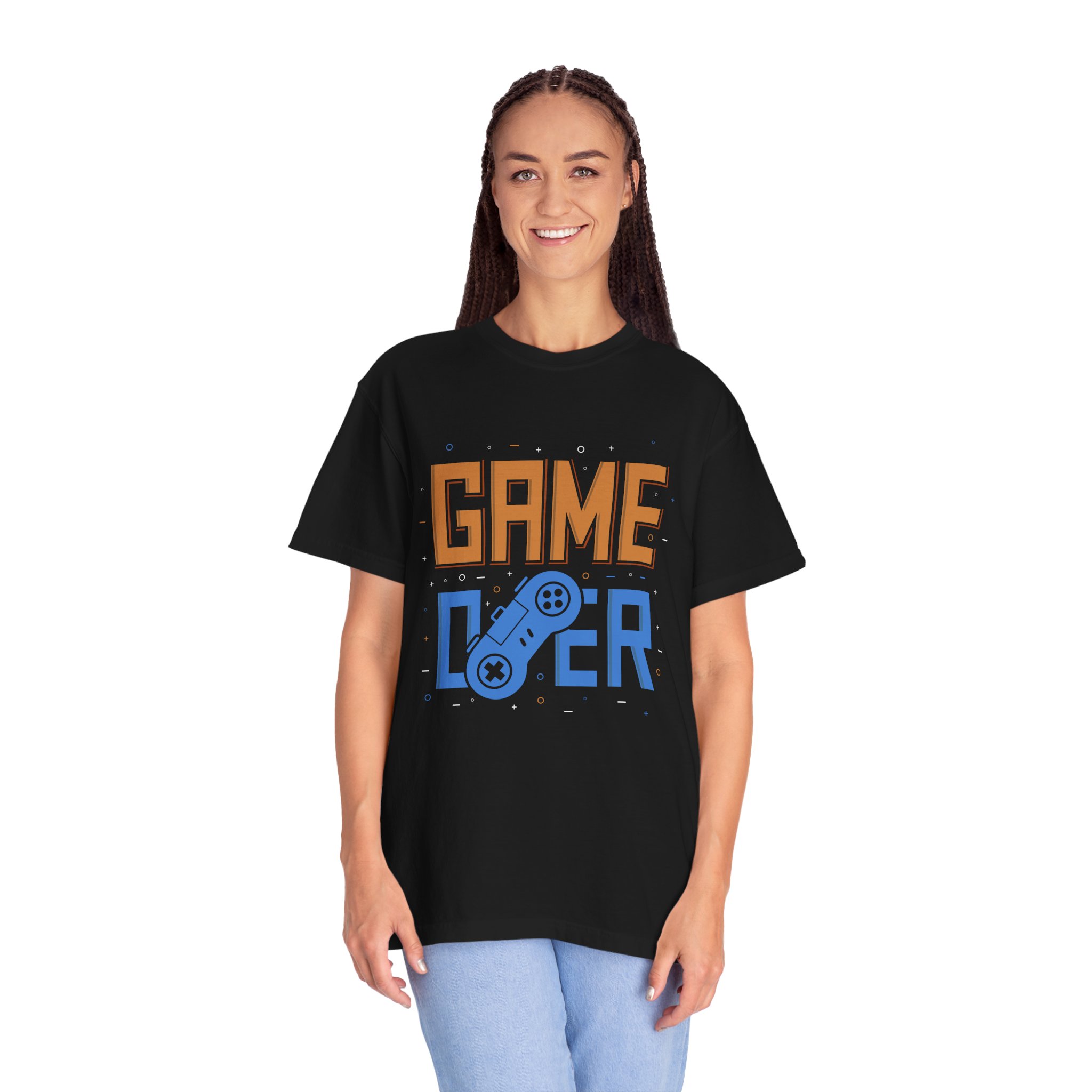 Game Over Unisex Garment-Dyed T-Shirt, Gamer Gift, PlayStation Tee, Retro Gaming Shirt, Casual Wear, Birthday Present. - Image 12