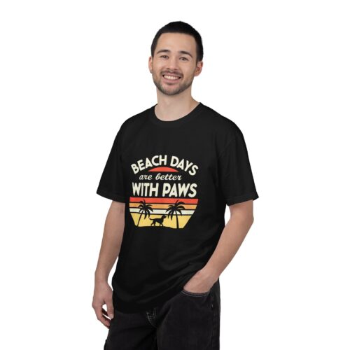 Beach Days Are Better with Paws Unisex T-Shirt | Pet Lover Gift, Summer Tee, Casual Wear, Beachwear, Dog Lover Apparel. - Image 3