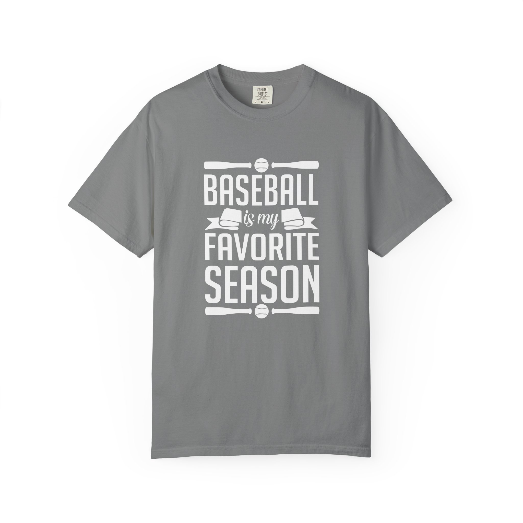 Baseball Favorite Season T-Shirt, Unisex Garment-Dyed Tee, Sporty Apparel, Gift for Baseball Lovers, Summer Wear, Casual Style. - Image 9