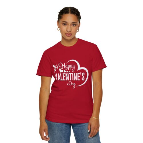 Unisex Garment-Dyed T-shirt for Valentine's Day, Cute Couple Shirt, Love-themed Tee, Perfect Gift, Holiday Apparel. - Image 5