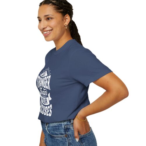 Motivational T-Shirt: Be Stronger Than Your Excuses, Workout Tee, Inspirational Apparel, Gift for Fitness Enthusiasts, Casual Wear. - Image 46