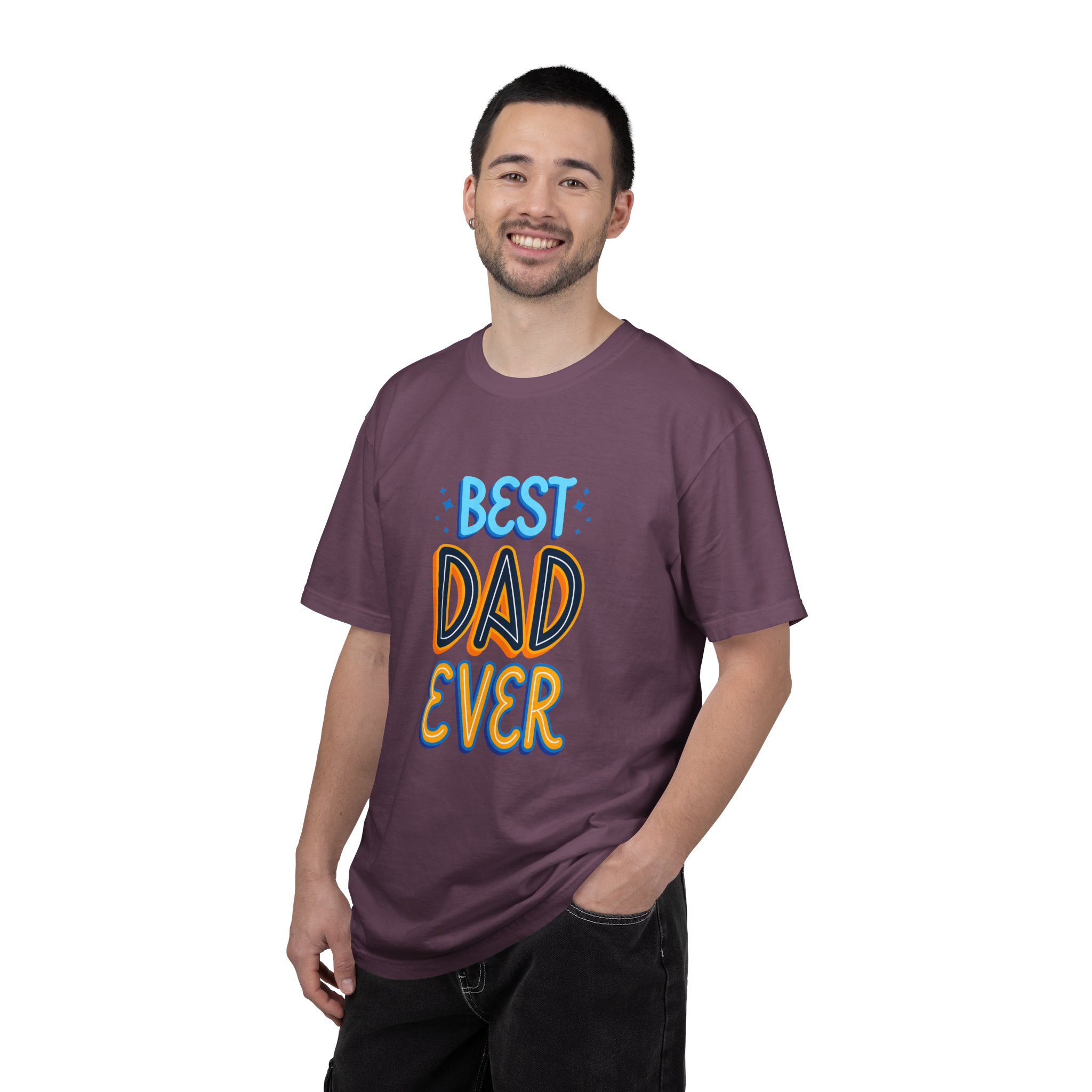 Best Dad Ever Garment-Dyed T-shirt | Perfect Gift for Father's Day, Birthdays, Dads, Casual Wear, Family Gatherings. - Image 3