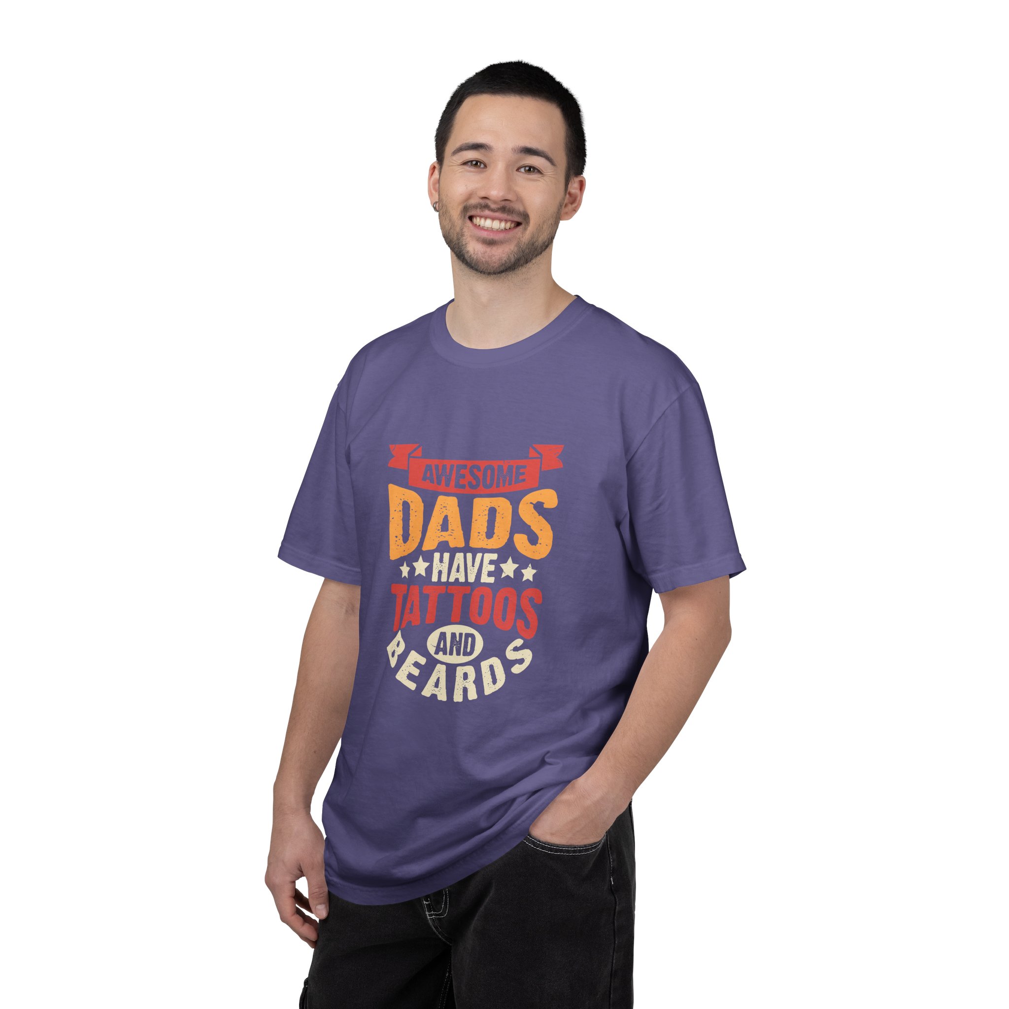 Awesome Dads Have Tattoos and Beards T-shirt, Unisex Garment-Dyed Tee, Father's Day Gift, Dad Shirt, Casual & Tattoo Lover Apparel. - Image 43