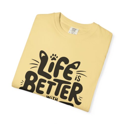 Life is Better with a Cat Unisex Tee, Cat Lover Gift, Animal T-Shirt, Cute Cat Shirt, Casual Wear for Cat Moms, Fun Pet Apparel. - Image 18