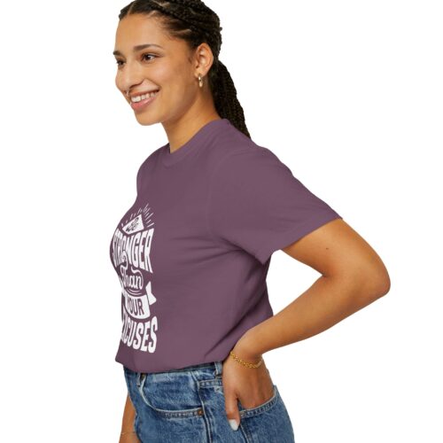 Motivational T-Shirt: Be Stronger Than Your Excuses, Workout Tee, Inspirational Apparel, Gift for Fitness Enthusiasts, Casual Wear. - Image 30