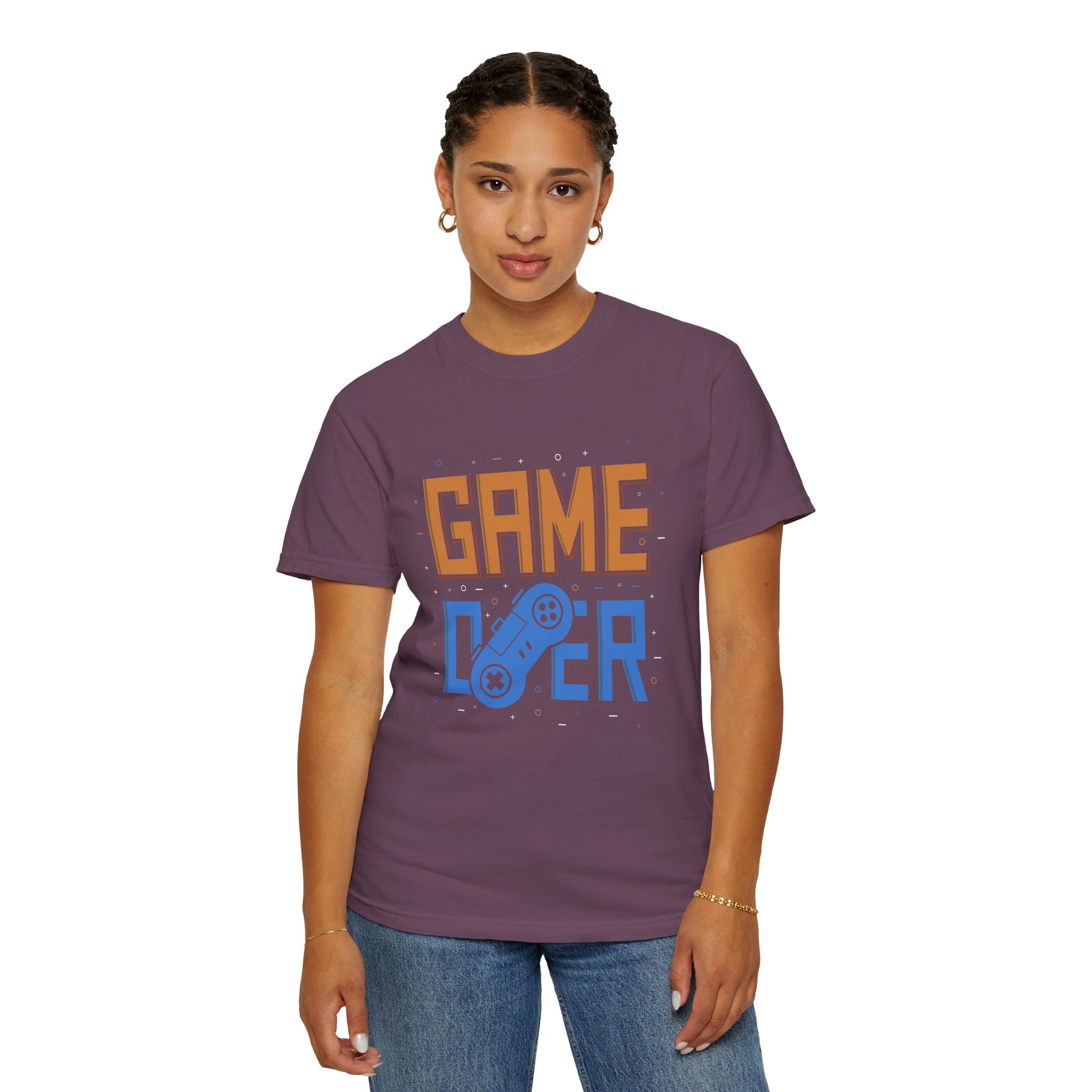 Game Over Unisex Garment-Dyed T-Shirt, Gamer Gift, PlayStation Tee, Retro Gaming Shirt, Casual Wear, Birthday Present. - Image 21
