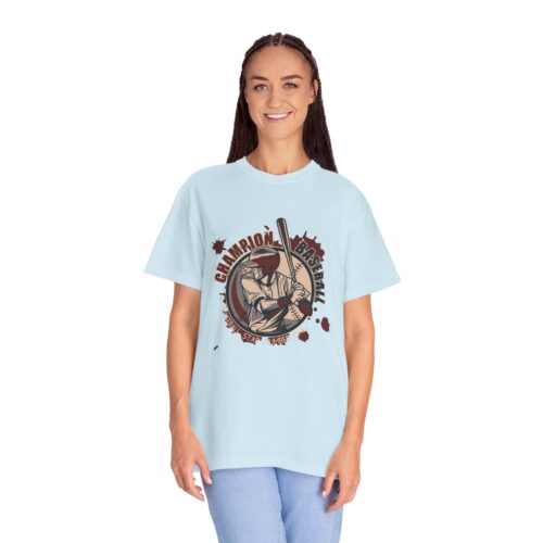 Championship Baseball T-Shirt for Sports Lovers, Unisex Garment-Dyed Tee for Athletes, Perfect Gift for Baseball Fans, Casual Wear. - Image 44