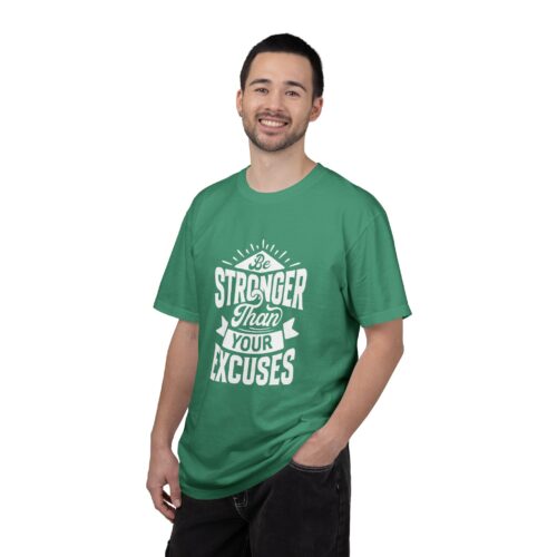 Motivational T-Shirt: Be Stronger Than Your Excuses, Workout Tee, Inspirational Apparel, Gift for Fitness Enthusiasts, Casual Wear. - Image 3